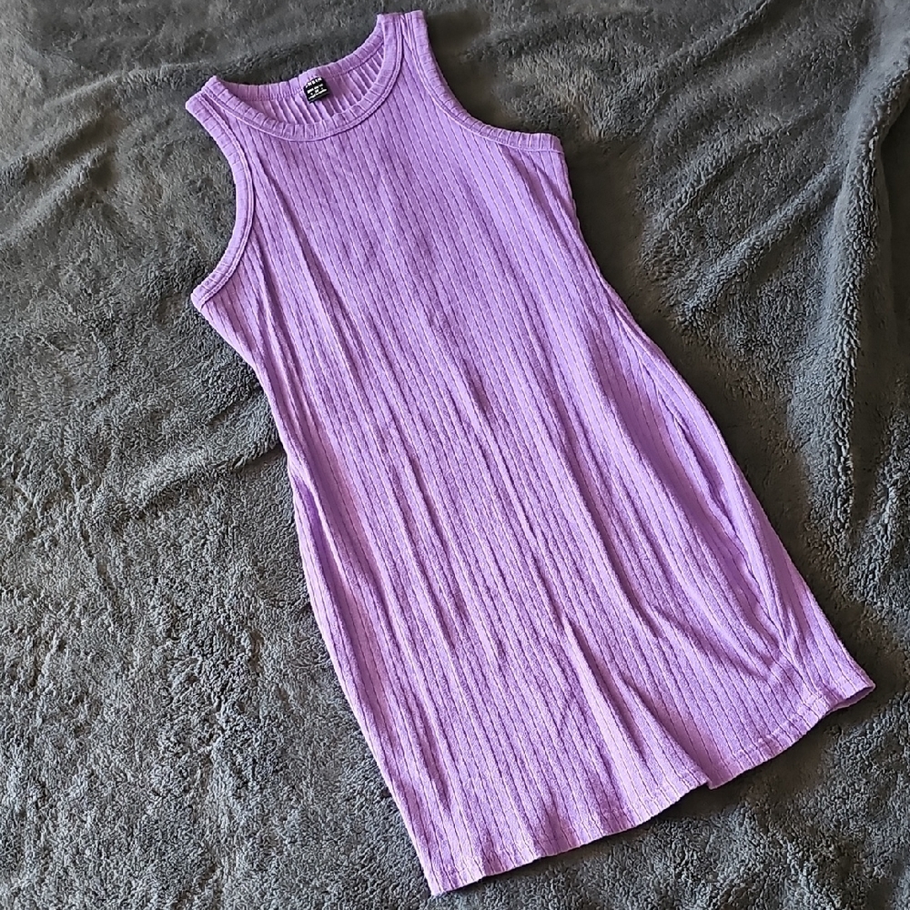 Shein Purple Ribbed Tank Dress